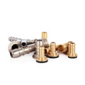 EM-F-B001 90 degrees Brass Female Thread and Male Circular tooth Elbow Fitting